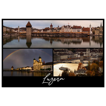 Lucerne Collage: History and Beauty - Premium Poster