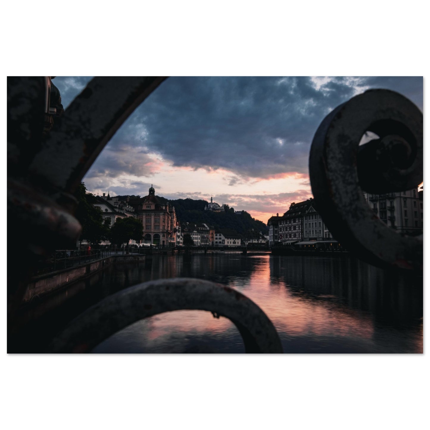 Sunset over Lucerne - Premium Poster