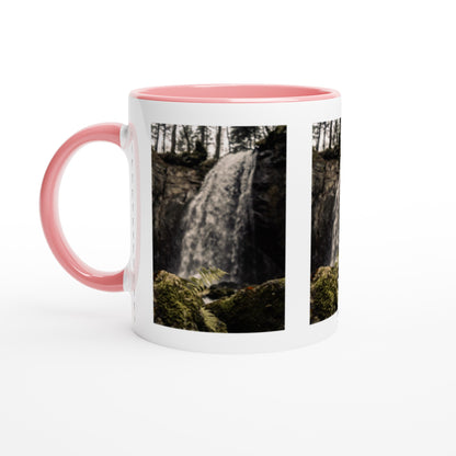 Magical contrast - ceramic mug with color accents 