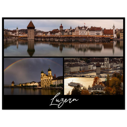 Lucerne Collage: History and Beauty - Premium Poster