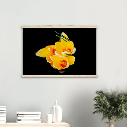 Frühlingsblume – Premium Poster mit Holzleisten