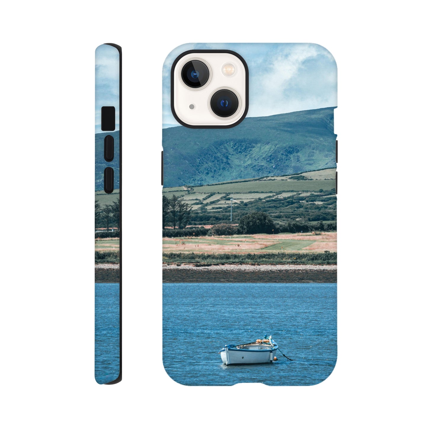 Lonely rowing boat on the sea - hard shell case mobile phone case (Iphone &amp; Samsung)
