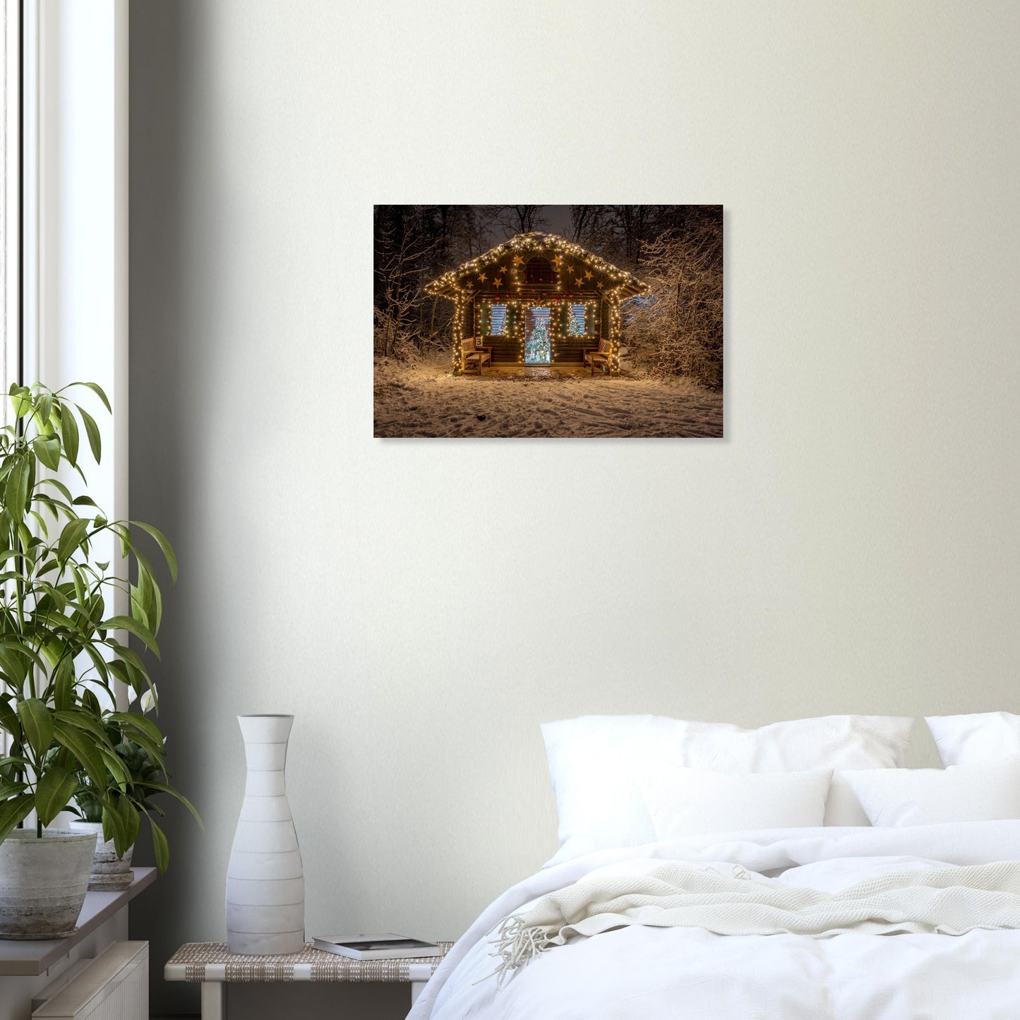 Dreamy cottage in Advent premium poster 