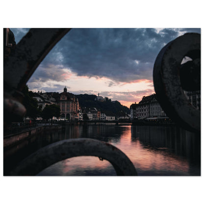 Sunset over Lucerne - Premium Poster