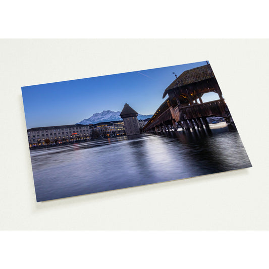 Kapellbrücke Lucerne greeting card set with 10 cards (2-sided, with envelopes)