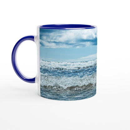 Sea Sound Ceramic Mug - Colored Rim &amp; Handle