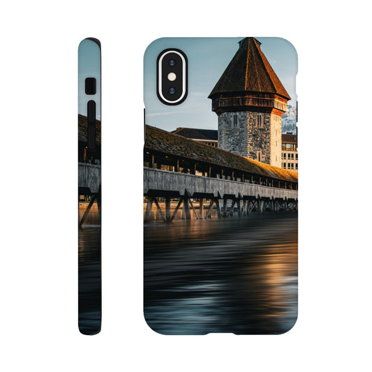 Kapellbrücke Luzern und Pilatus – Abenddämmerung, Hartschalen-Case (Iphone / Samsung)