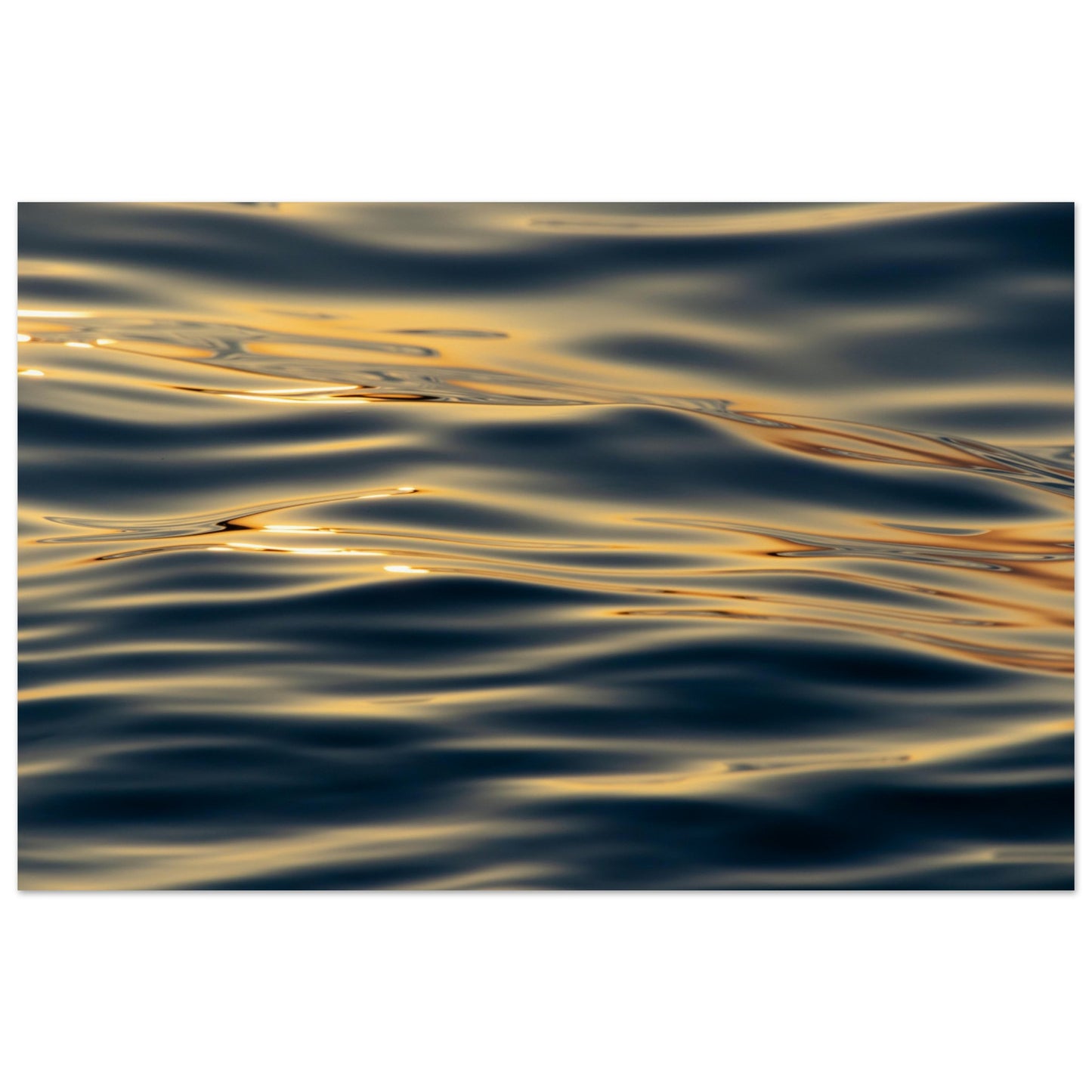 Glittering sea waves in the sunset - premium poster