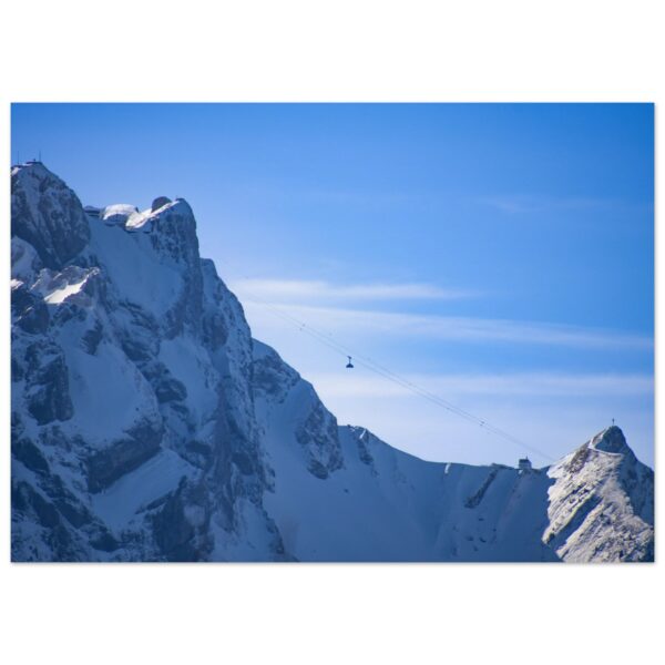 Schweizer Winterparadies - Premium Poster des Pilatus-Gipfels