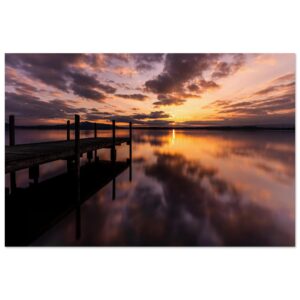 Abendglühen am Zugersee - Premium Poster