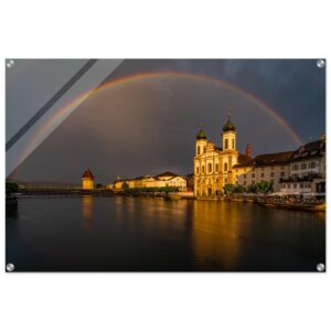 Regenbogen Luzern- Acryldruck