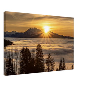 Nebelmeer Sonnenuntergang - Leinwand