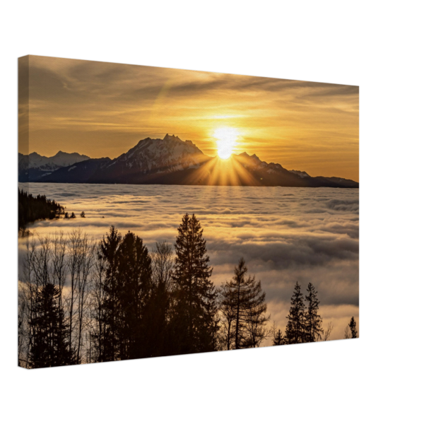 Nebelmeer Sonnenuntergang - Leinwand