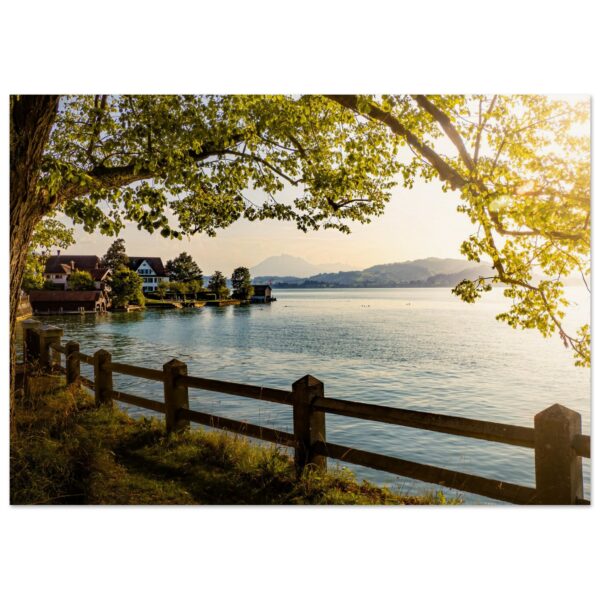 Abendzauber am Zugersee- Premium Poster